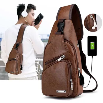

Men's Crossbody Bag Outdoor Sport Sling Shoulder Bag Phone Bag Chest Pack Men Multifunctional Backpack Leisure Laptop Backpack