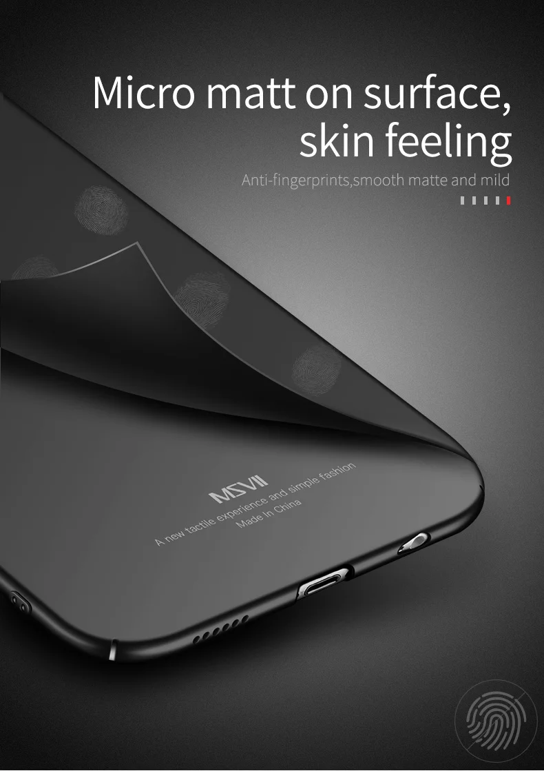 For Apple iPhone 6 6s Plus Case Cover MSVII Brand Silm Scrub Case for iPhone6 Plus Coque Ultra Thin PC Cover for iPhone 6S Case phone cases for iphone xr