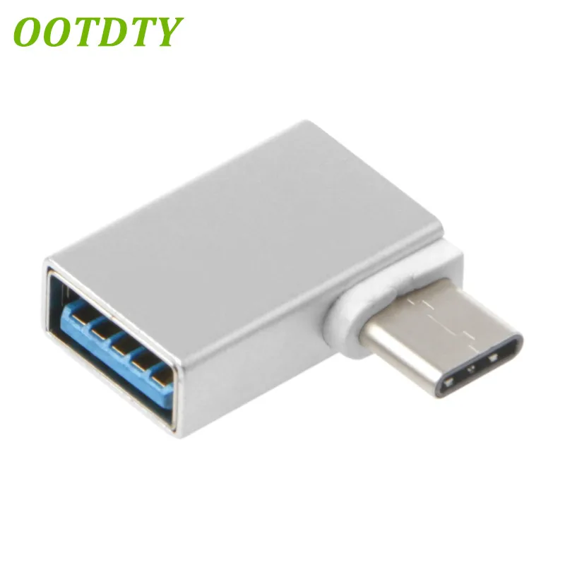 90 градусов Тип C к USB 3,0 Женский данных OTG конвертер для Macbook Android телефон