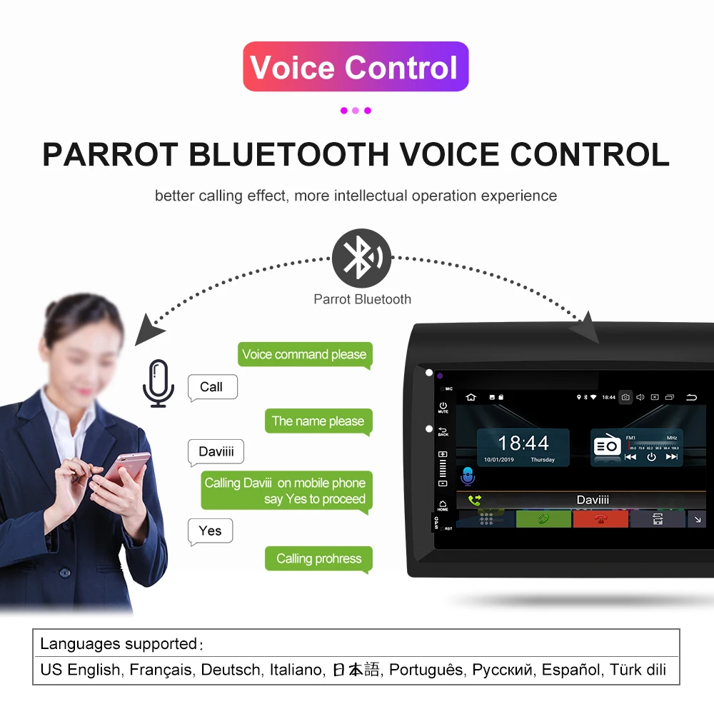 Discount Isudar H80 Car Multimedia player Android 8.0 2 Din Autoradio For Fiat/Ducato/Peugeot/Boxer/Jumper For Parrot Voice Control DSP 1