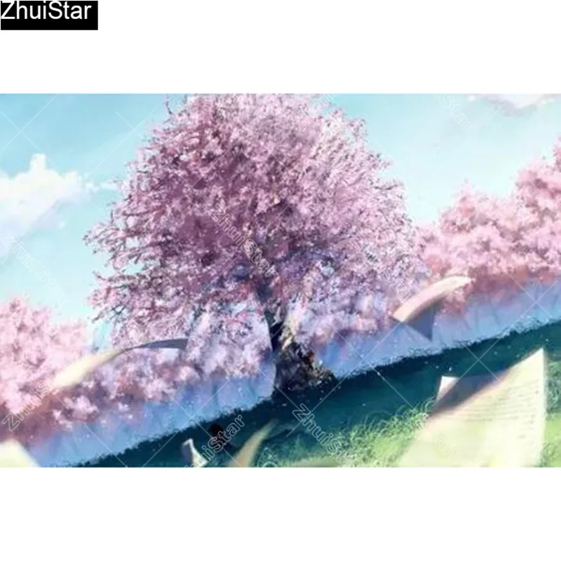 

Алмазная 5D картина «розовое дерево», полноразмерная вышивка крестиком, мозаика, домашний декор, подарок CJ21