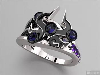 

S925 Jewelry Sterling Sliver Engagement Rings LoL Master Ionia The Dark Sovereign Syndra Ring Game Jewelry Girl Friend Gift Ring