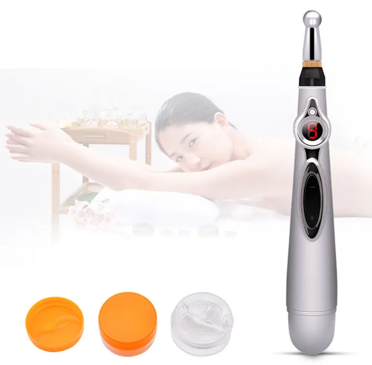 Meridian Energy Pen With 3 Replaceable Massage head Electric Acupuncture Magnet Therapy Heal Massage Pen 9 Grades Adjustable (8)