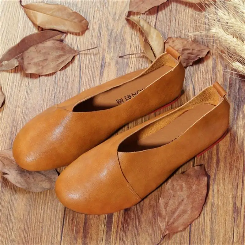 

2018 Spring/Summer Women Flats Fashion Comfortable Vintage Women Casual Shoes Shallow Round Toe Ladies Shoes BT711