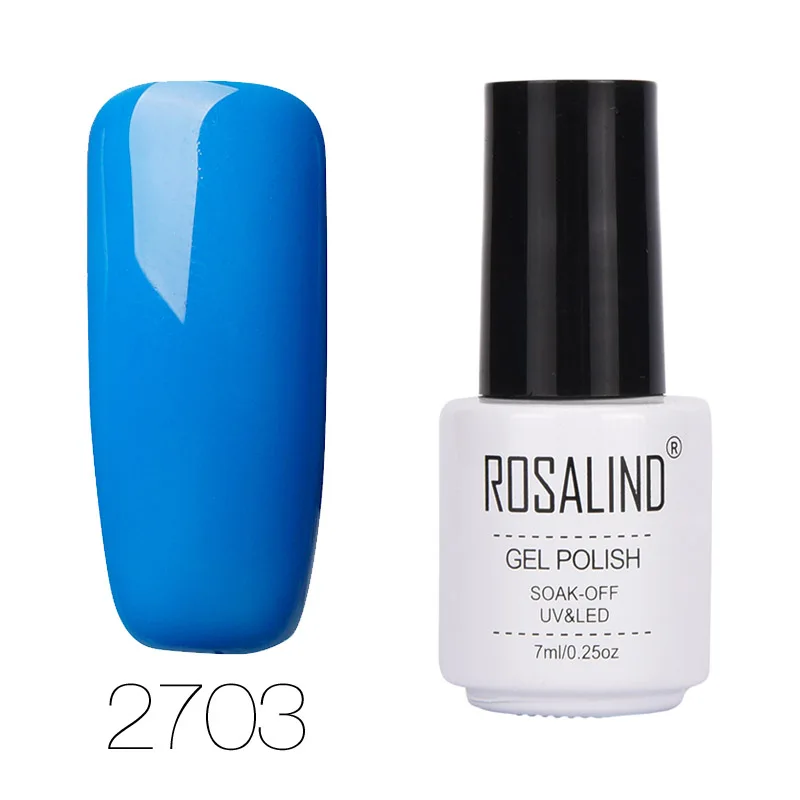 Rosalind 7 мл Гель-лак для ногтей серии Ocean Blue УФ светодиодный Быстросохнущий полуперманентный лак для ногтей для стемпинга - Цвет: 2703
