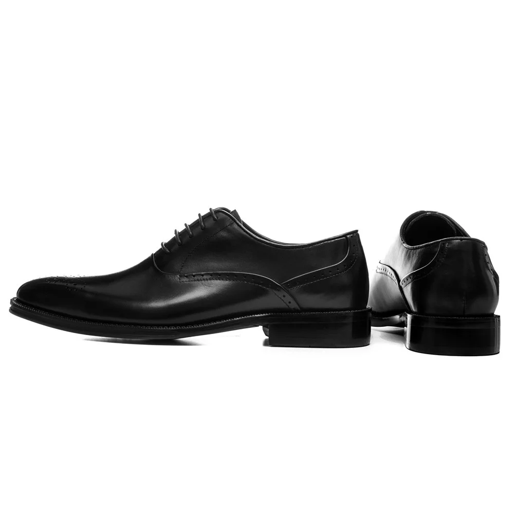 Качественная обувь Goodyear Welt коричневые/черные оксфорды Мужские модельные туфли