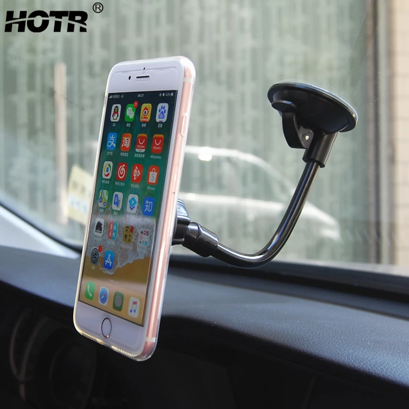 

HOTR Magnetic Car Phone Holder Magnet Windshield Car Holder Stand Mount Display Universal Flexible Tube Car Phone Holder