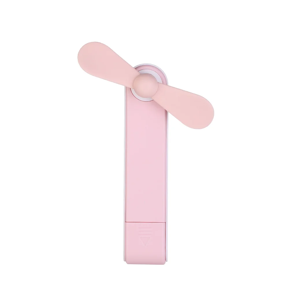 Mini charging treasure fan USB small electric fan student dormitory portable multifunctional pocket fan - Цвет: Pink