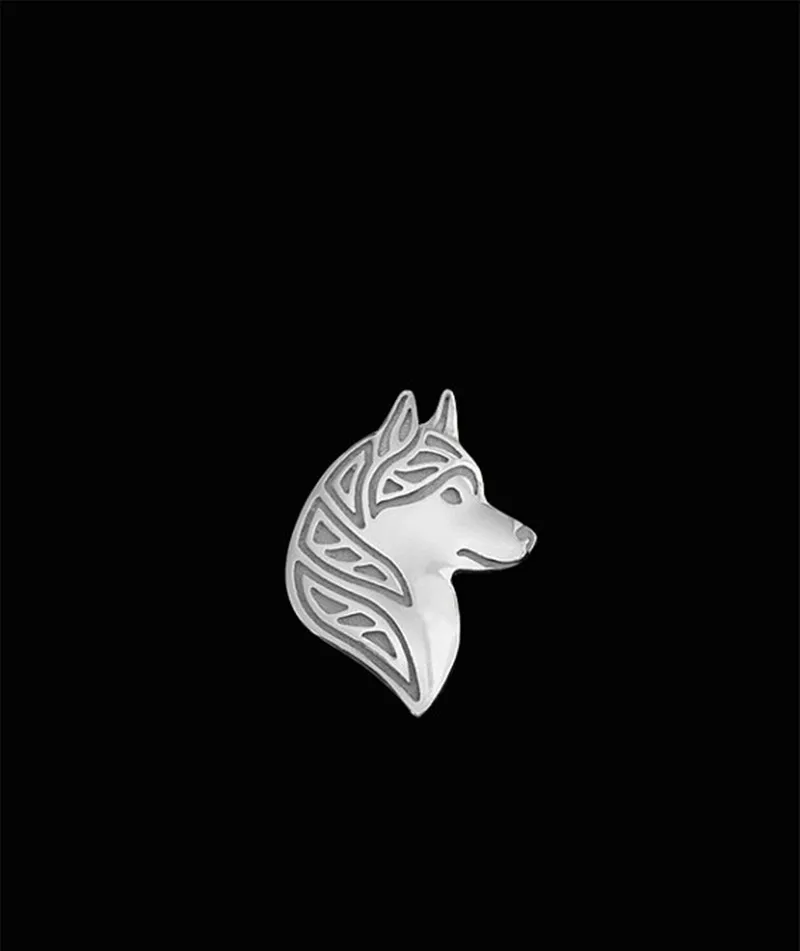 

Women and Men Lapel Pin Siberian Husky profile Brooch Trendy