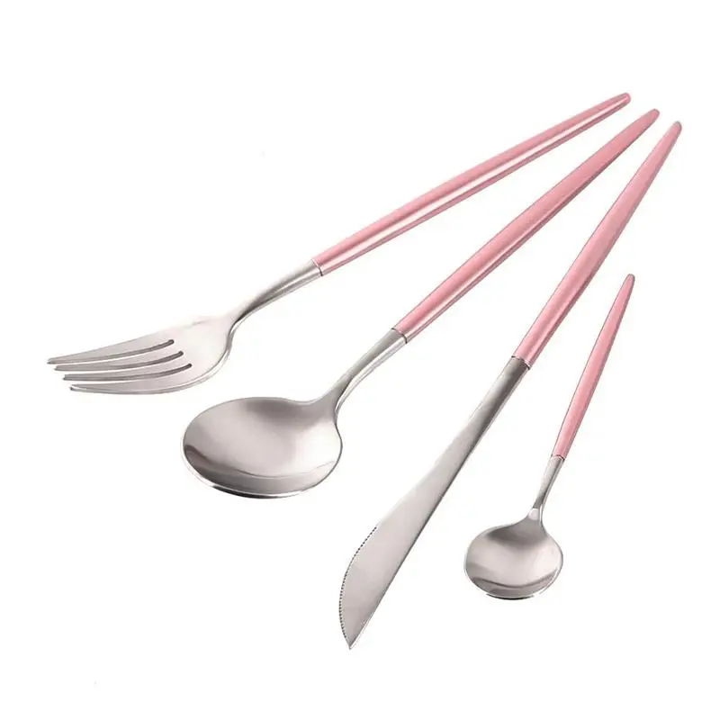 pink cutlery set  (12)