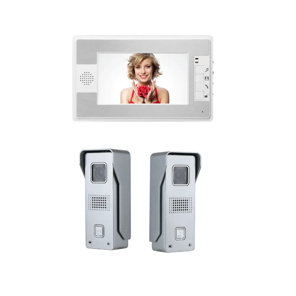 

Ennio 7" TFT 1000TVL Door Monitor Video Intercom Home Door Phone Recorder Systemd Waterproof Rain Cover Free Shipping