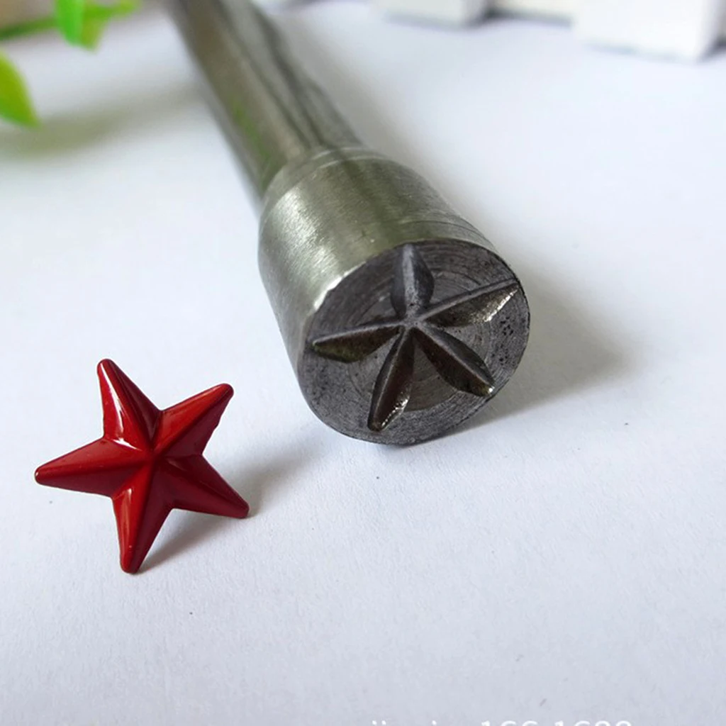

DIY Five-pointed Star Rivet Setter Die Tool Leather Punch Tool Snap Fastener Installation for Leathercraft Jean Bag Shoes Belt