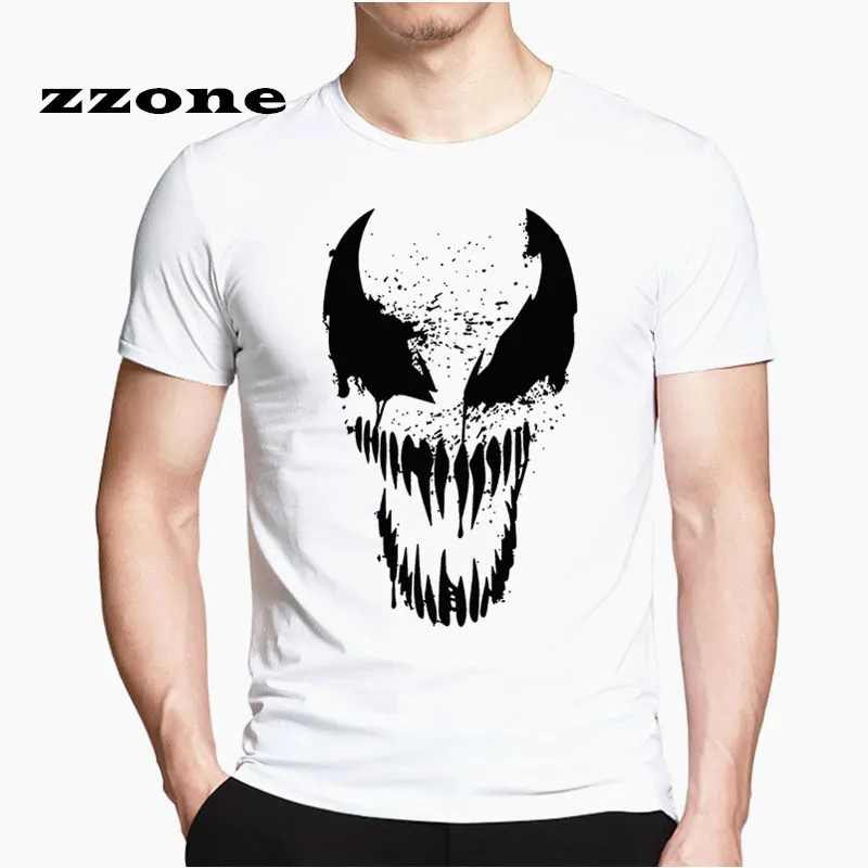 

Spider-man Venom t-shirt Spider man Skull Men And Women T-shirt O-Neck Short Sleeves Summer Casual Tshirt HCP4541