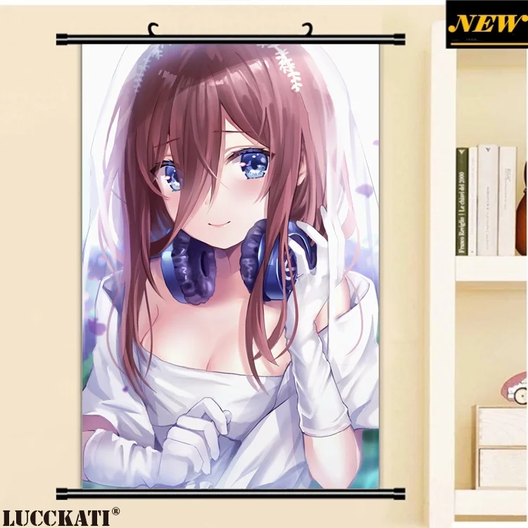 11yande.re 544971 5-toubun_no_hanayome blue_blood_moon cleavage dress headphones nakano_miku wedding_dress_副本