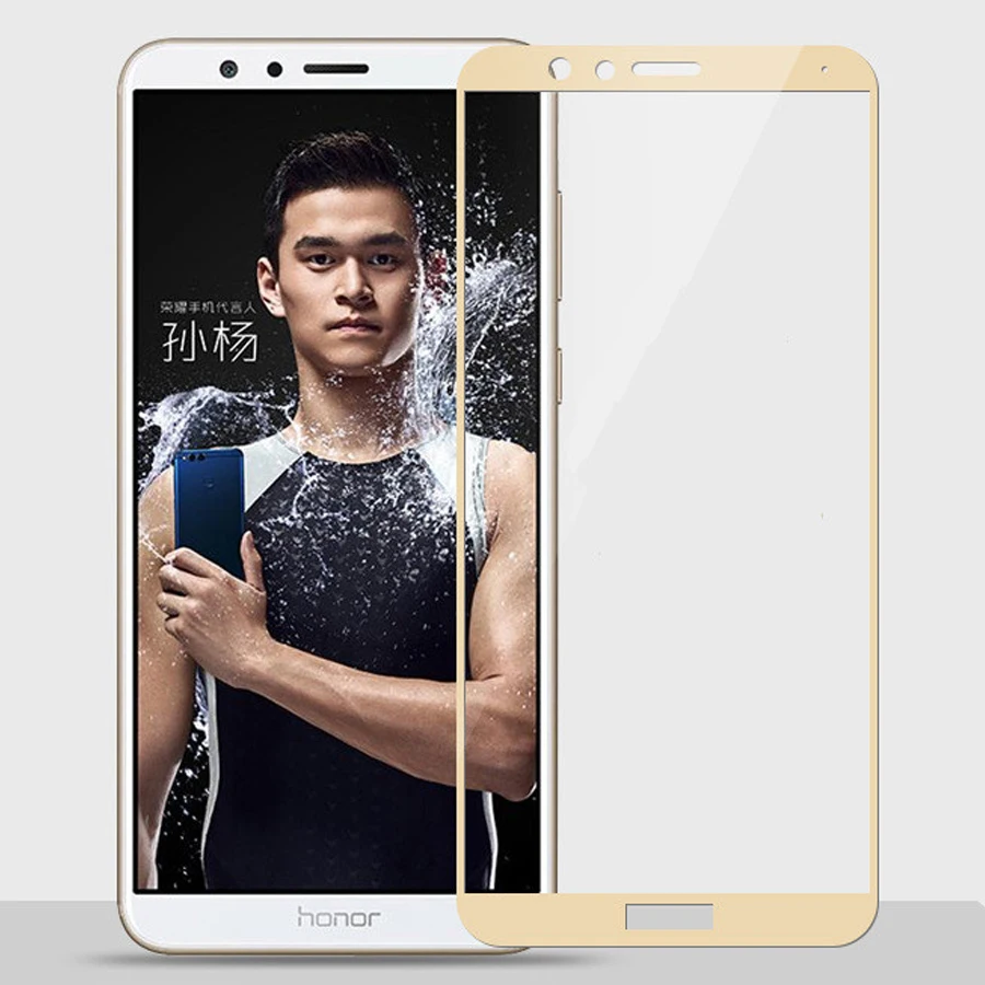 Полное покрытие экрана протектор Закаленное стекло для Huawei honor 7x9 H закаленное стекло для honor 7 X экран защитный 7x черный белый