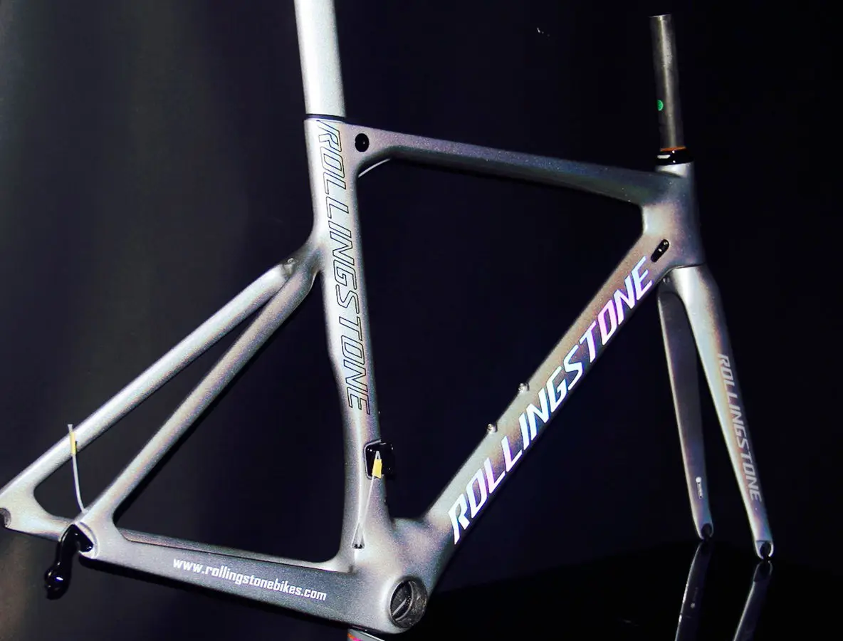 ROLLING STONE FINDER Road Carbon Frame set UCI одобрение Аэро рамка для дороги набор Хамелеон серебряная краска 45 см 47 см 50 см 52 см