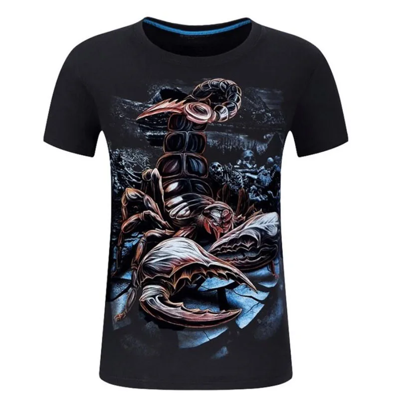 

3d T Shirt Men Summer Short Sleeve t-shirt Hip Hop Streetwear Poison Scorpion Print Funny t shirts Plus Size 6XL Tee Shirt Homme