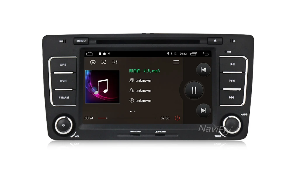 Cheap NaviFly 2 din 7 inch Android car dvd player for SKODA Octavia 2009-2013 car multimedia player gps navigation 2G RAM 4G SIM Card 12