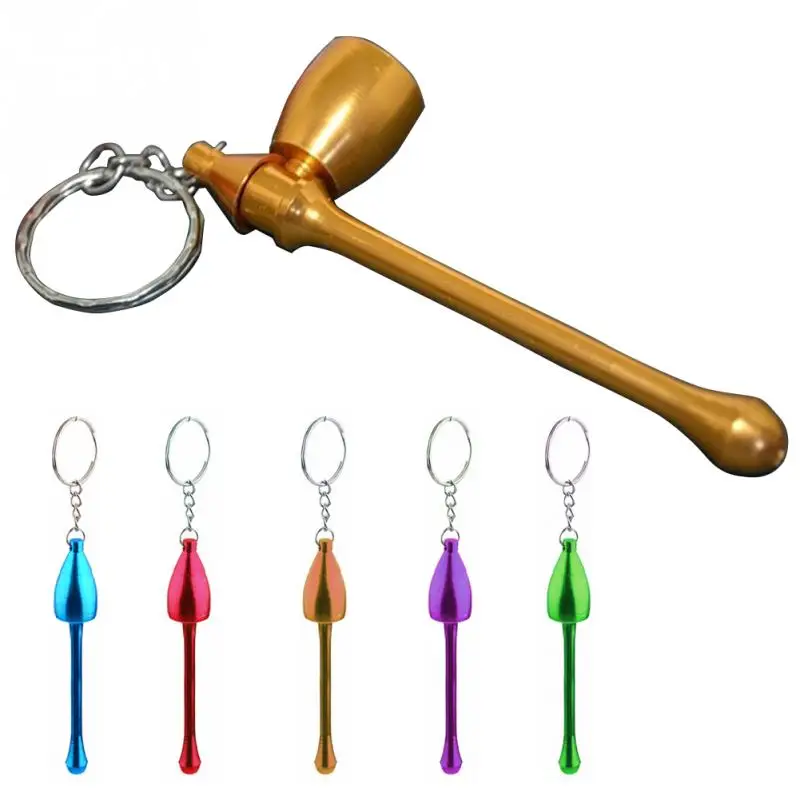 

Mini Aluminum Smoking Tools Mushroom Shaped Tobacco Pipe Keychain Straight Type Portable Smoking Herb Tool New #0521