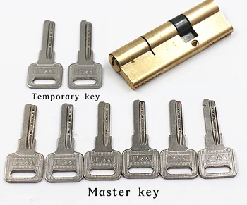 

Pure copper AB lock core 80mm Cylinder AB Key Anti-Theft Entrance Brass Door Lock single row marble lock core