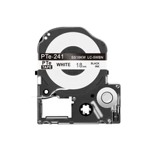 PUTY 5 шт. 18 мм черная на белом tepra профессиональная лента SS18KW совместима с labelworks принтер LW-700, LW-800, LW-900P и т. Д