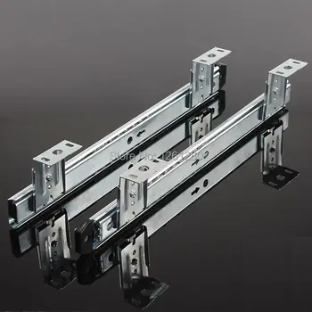 

free shipping muted slide furniture hardware drawer rail computer desk slide Keyboard drawer track ball lifting bottom bracket
