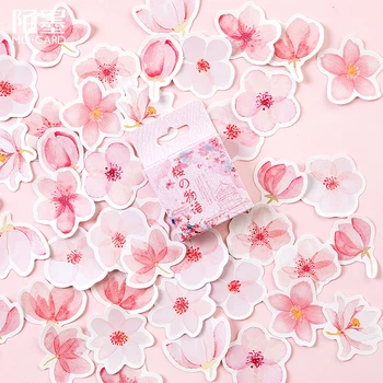 

8SETS/LOT cherry Blossom story photo album decoration seal DIY box Sticker