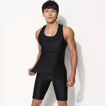 

2PCS NEW Swim Trunks Short Sleeved Jumpsuit Men Wetsuit Scuba Snorkeling Wet Suit Winter Swim Warm Surf Upstream