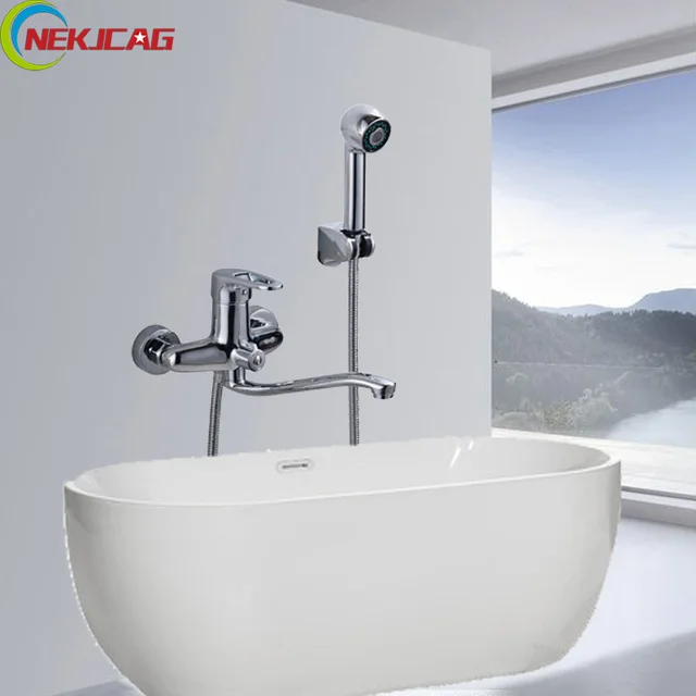 Naso lungo 25 cm Naso Vasca Da bagno Rubinetto con Doccia Palmare ... Naso lungo 25 cm Naso Vasca Da bagno Rubinetto con Doccia Palmare ...