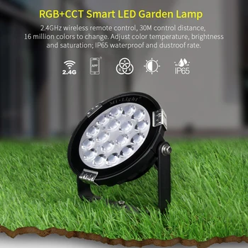 

Mi.light led garden light outdoor 9W RGB CCT waterproof IP65 Waterproof AC85-265V 220V christmas lights outdoor decoration lamp