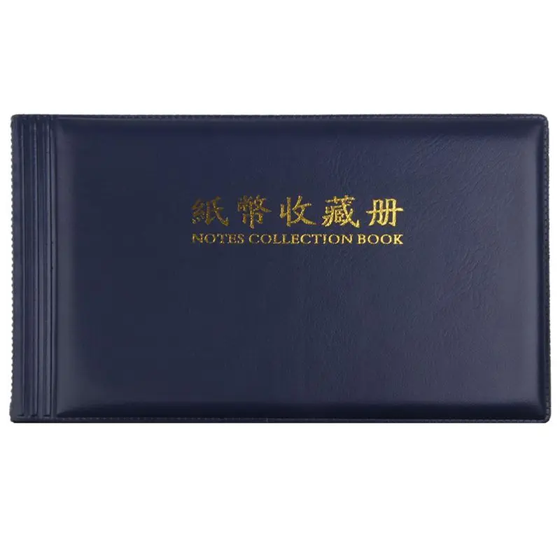 

Banknote Currency Collectors Album Pocket Storage 30 Pages Royal blue