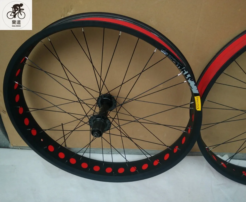 Best Kalosse  Beach Bicycle wheels  20 inch   Children bike wheel  20*4.0 tires  36 holes Beach bicycle   fat bike  8/9/10S cassette 34