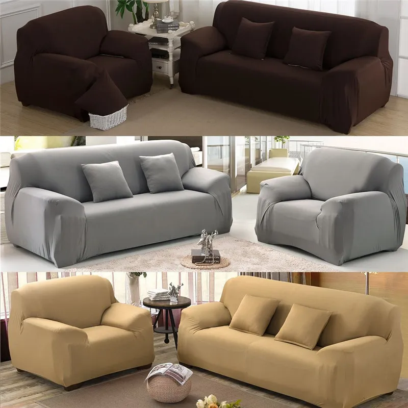 

Pure Color Fashion Elastic Polyester Sofa Cover Stretch Slipcover Flexible Chair Dustcoat Durable Couch Cover Furniture Cloth