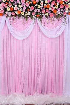 

LIFE MAGIC BOX Photography Backdrops Birthday Curtain Pattern Pink Flower Garden Photo Backdrop