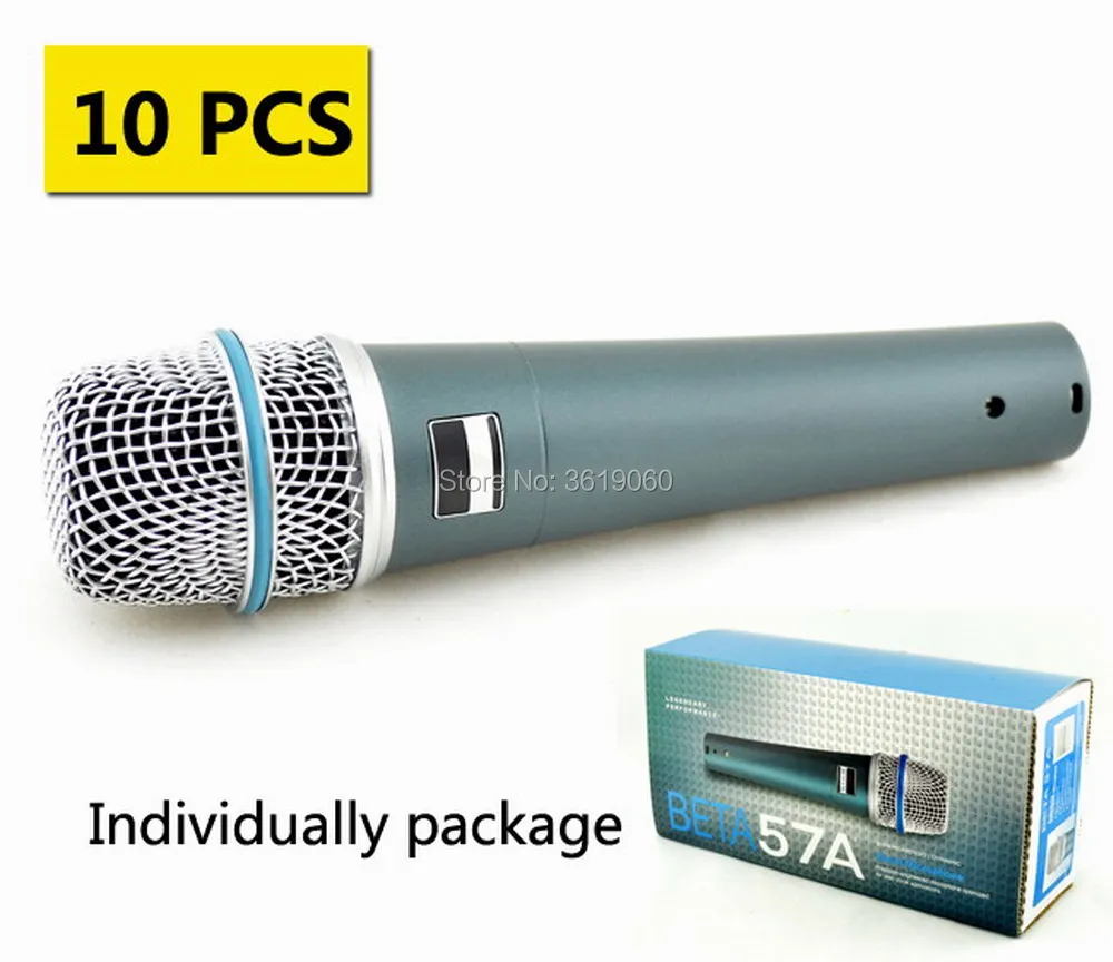 

Free shipping, 10 pcs discount price whole sale 57A BETA57 A dynamic cardioid drum musical microphone