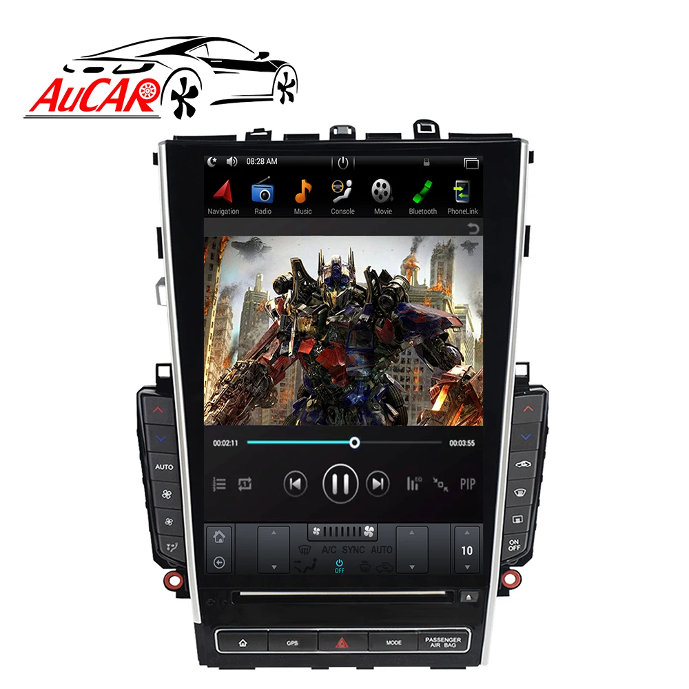 Discount AuCar Tesla Android 8.1 12.1" screen car radio  gps navigation for Infiniti Q50 Q50L Q60 car multimedia stereo player 3