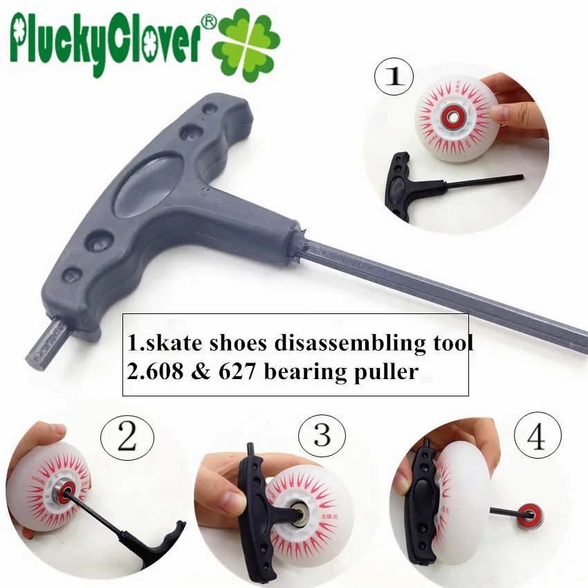 

1pc Roller Skate T Tool 4mm Inline Skate Fix Handle T-Tool Quad Skates Wrench Speed Skating Skateboard Tools Hex Allen Key Tools