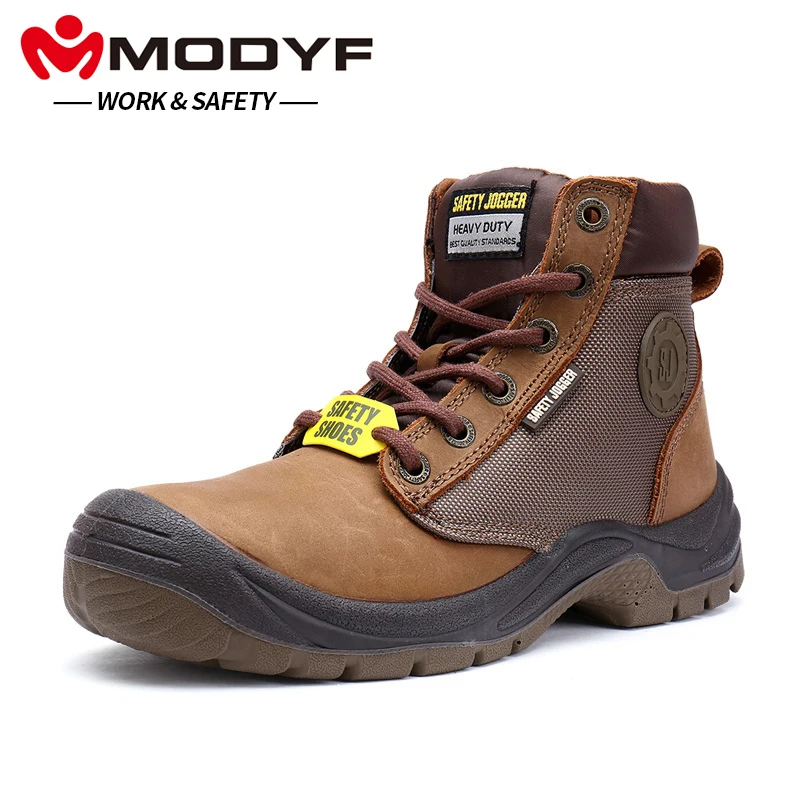 

MODYF Men Work Safety Boots Steel Toe Boots Waterproof Slip Resistant Multifunction Outdoor Puncture Proof Protection Footwear