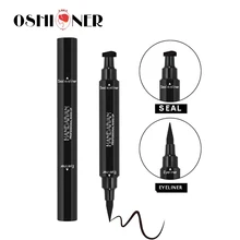 Черная жидкая подводка для глаз, водостойкая двухглавая подводка для глаз с треугольным уплотнением, треугольное уплотнение, Водостойкая Подводка для глаз