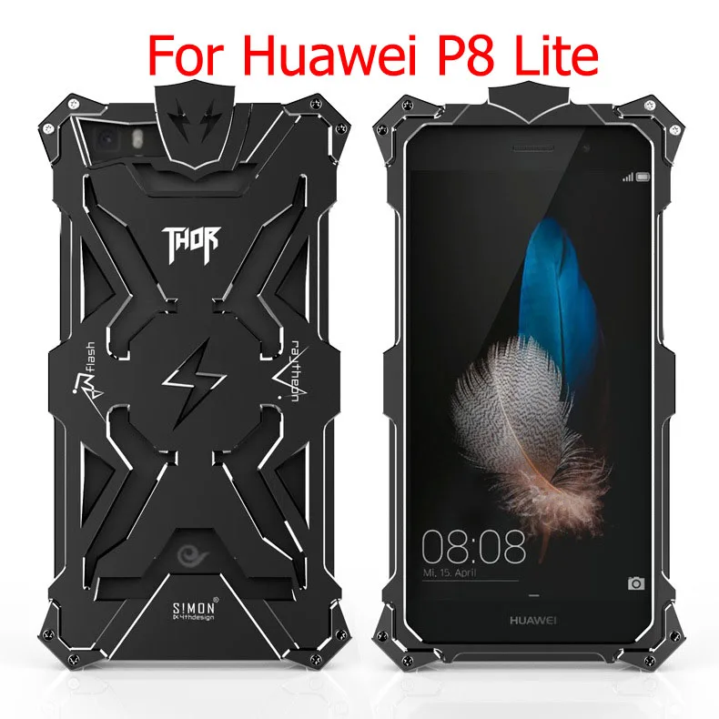 

Original Simon Powerful Shockproof Screw Ironman Metal case for Huawei P8 lite Aluminum Phone Cases For Huawei P8 mini