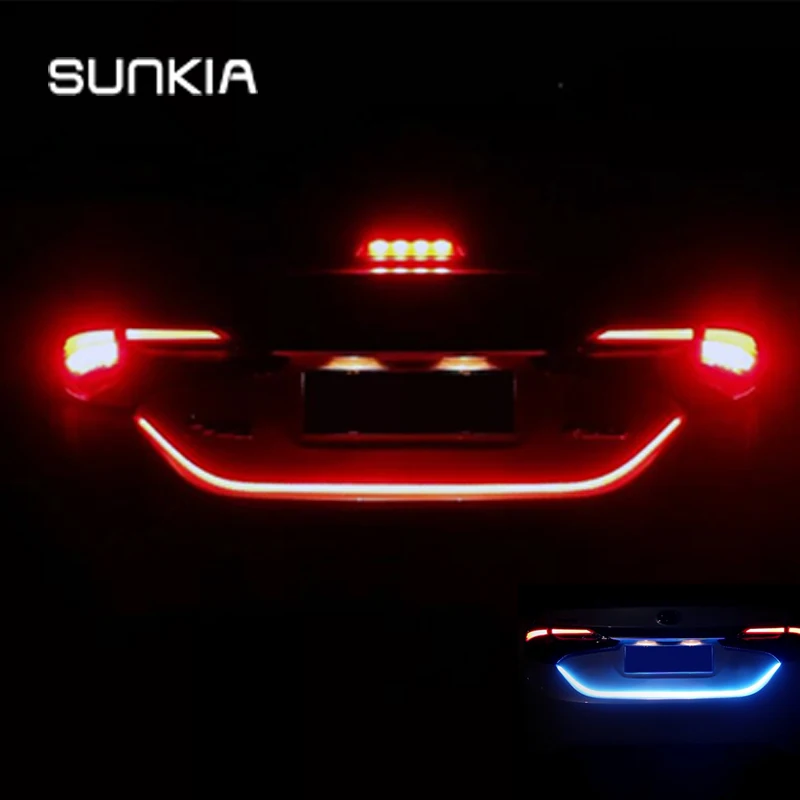 New 12V Strip Light Car Warning Light Rear Tail Box Light Car Styling Streamer Brake Turn
