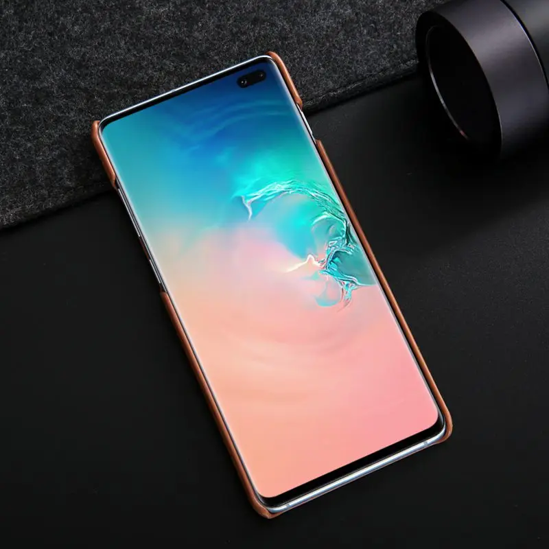 Матовый чехол для samsung Galaxy S10 Plus, чехол из натуральной кожи, защитная задняя крышка, чехол для samsung S10 10 Plus, чехол Fundas