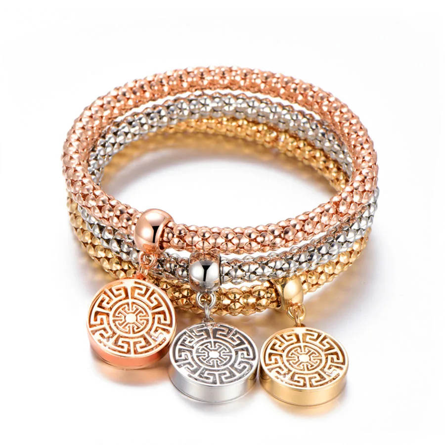 Vintage Hollow Locket Charm Bracelets 