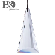 H& D 120 мм Висячие хрустальные капли, радужная призма, люстра с изображением счастливого дерева, очаровательные колокольчики, украшение для окна