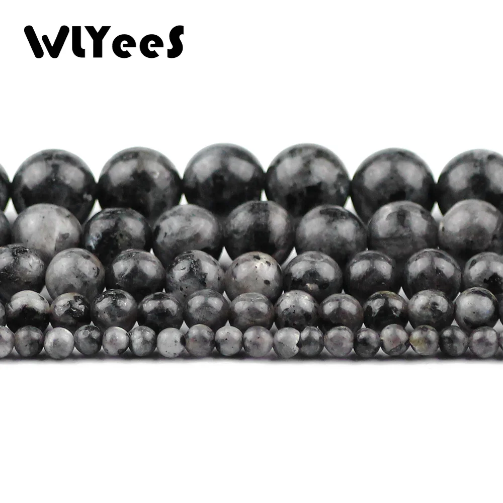 Бусины WLYeeS из натурального черного Лабрадорита Spectrolite 4 6 8 10 12 мм круглые бусины