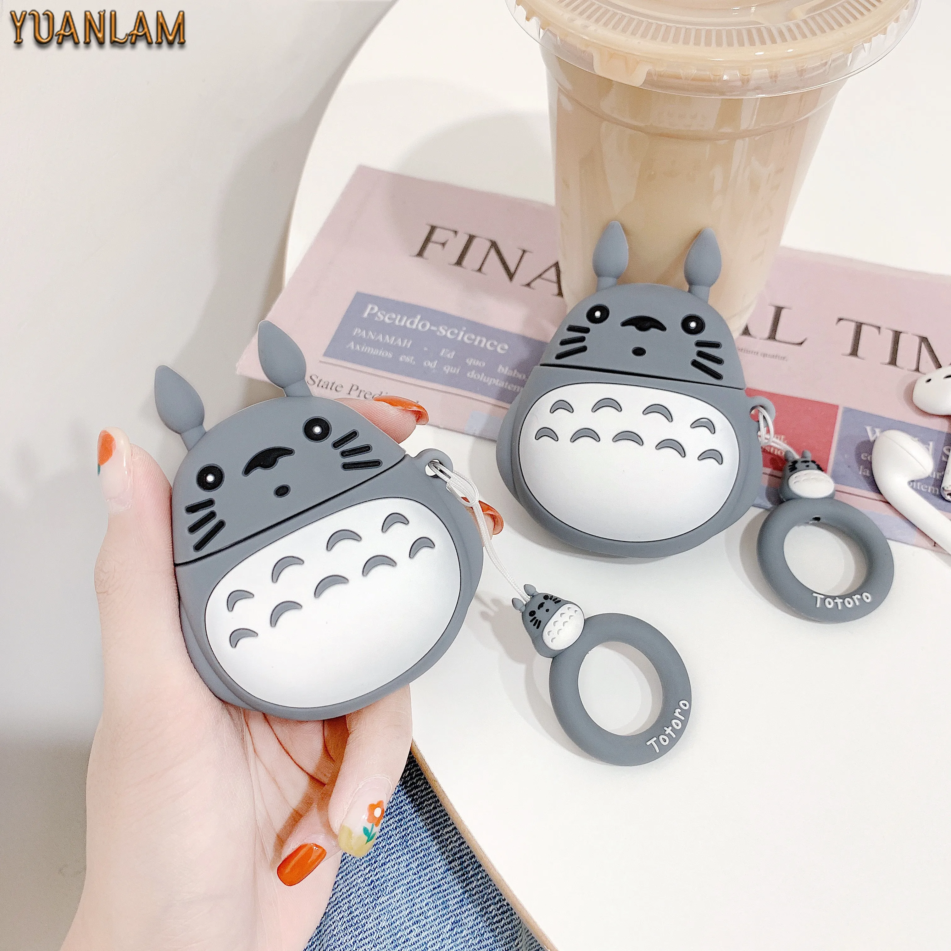 

Cartoon Animal Soft Case For Airpods Case Cute 3D Totoro Earphone Protective Bag For Apple Air pods Charging Box funda