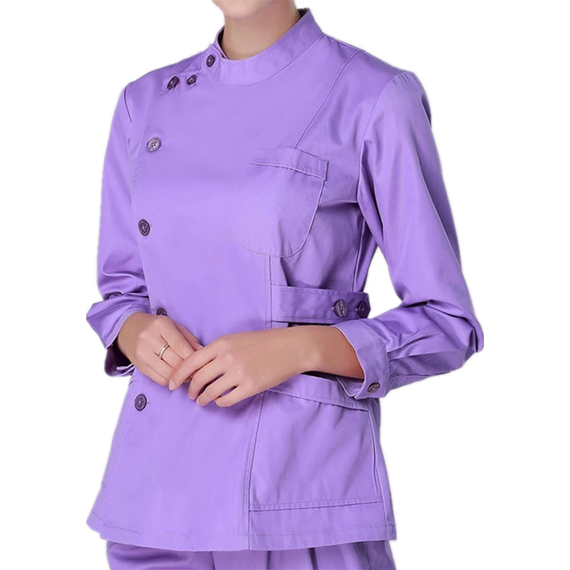 YUFEIDA набор скрабов для женщин и мужчин медицинская форма скрабы Комплект топ и брюки с длинными рукавами униформа для медсестер скраб набор