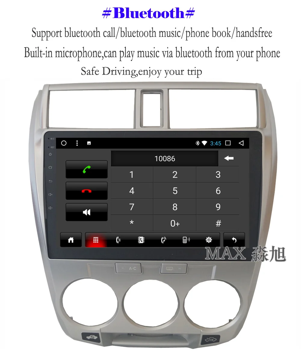 Sale MAX 2G 32G GPS Navigation System Android 8.1.0 Car DVD For Honda City 2008-2013 Car Radio Bluetooth Call 4G WiFi SWC Free Map 9