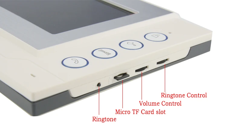 JERUAN 7 дюймов цветной TFT ЖК-дисплей монитор домофон только контролировать видео-телефон двери Запись видео + адаптер питания