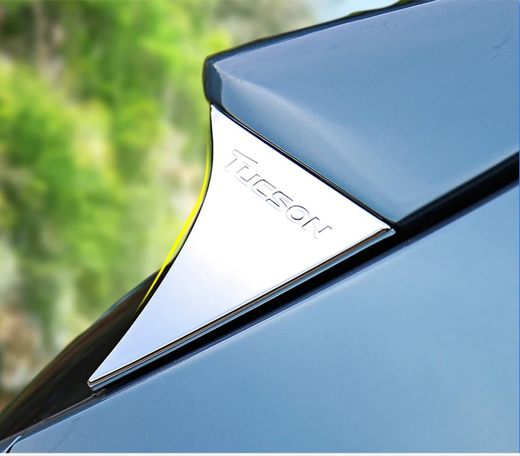 Chromed Rear Spoiler Trim Cover For Hyundai Tucson Accessories 2015 2016 2017